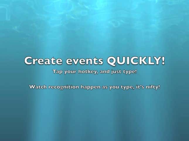 QuickCal Desktop Quickly Creates Events from Plain English