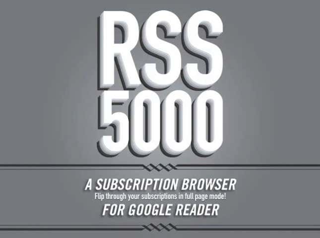 RSS5000 Let's You Browse the Full Page Content of Any RSS Feed