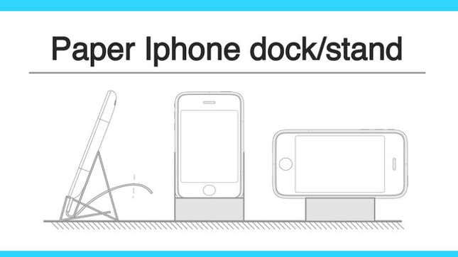 DIY Print-and-Fold iPhone and iPod touch Dock Looks Great