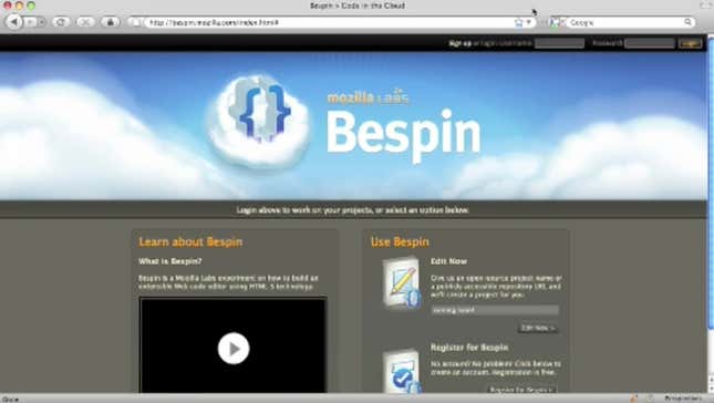 Mozilla Bespin Is a Killer Web-Based Text Editor