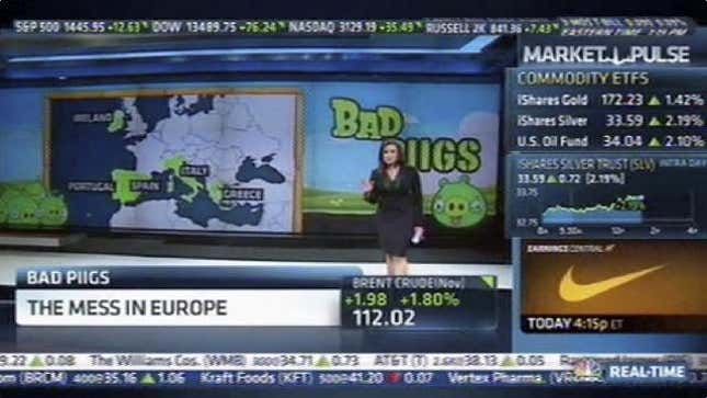 Watch CNBC Painfully Try to Make <em>Angry Birds</em> and <em>Bad Piggies</em> Jokes