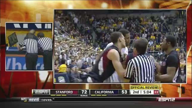 Stanford-Cal Delayed 15 Minutes As Fight Results In Three Coaches Being Ejected Due To Stupid NCAA Rule