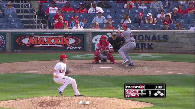 Tyler Clippard Tries To Deliver A Pitch, Falls