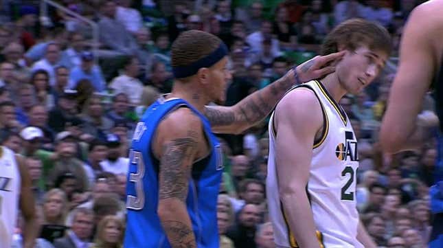 Delonte West Earned A Technical Foul For Giving Gordon Hayward A Wet Willie