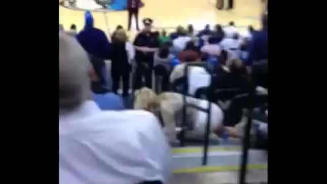 This Drunk Lady Keeled Over In The Aisle During A Mavs Game