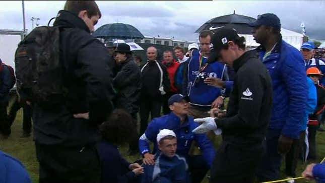 Rory McIlroy "Nearly Decapitates" Spectator With Errant Drive At 15th Hole