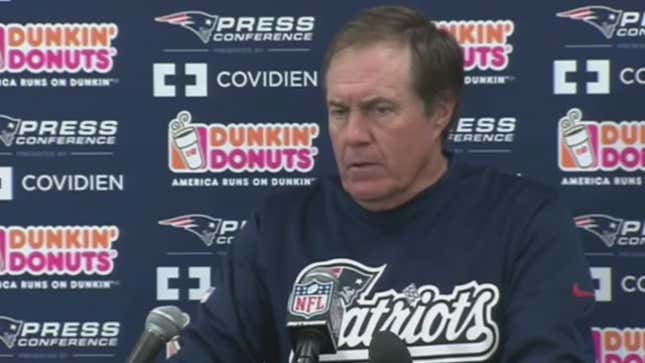 Here's Bill Belichick Making Gross Noises