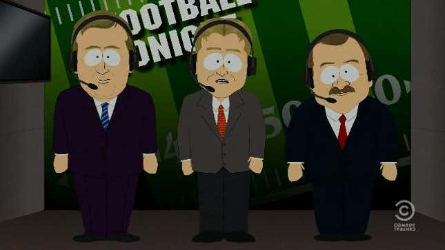 Tonight's <em>South Park</em> Featured Tom Brady And Peyton Manning In Taking On Concussions And Replacement Refs
