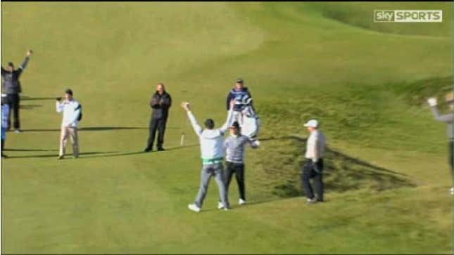 Here's Michael Phelps Sinking A 150-Foot Putt At A Scottish Pro-Am