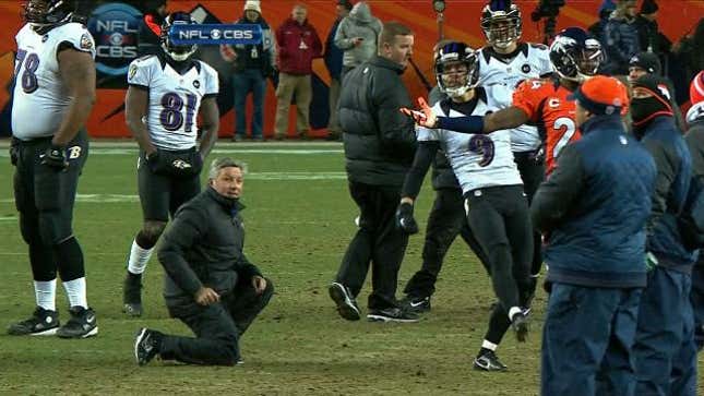 Justin Tucker's Practice Kicks Before His Game-Winner Were Not Allowed, But They Were Also Not Not Allowed