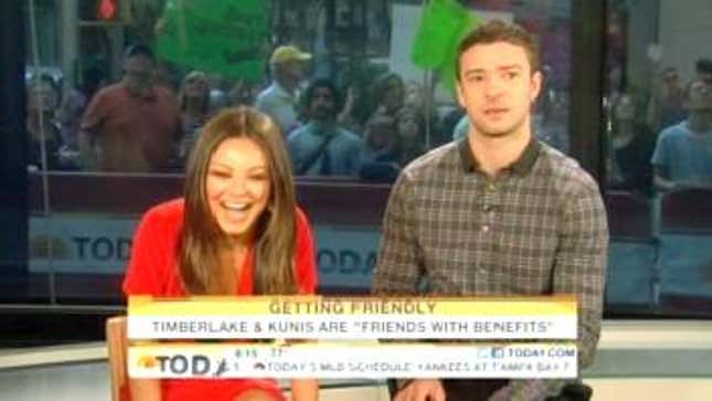 Mila Kunis & Justin Timberlake Discuss Embracing Marines' Balls