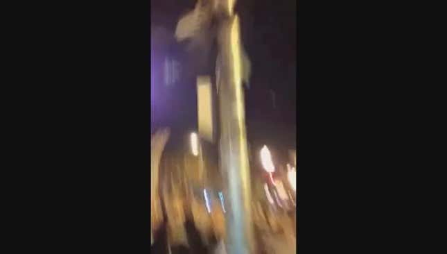 A Brief Reminder From Last Night's Celebration In Baltimore: Don't Hang On Street Signs, Idiots