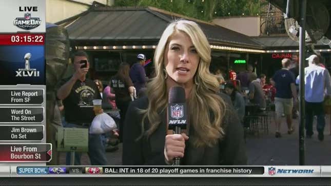 Man Interrupts NFL Network Live Shot, Rips Seam In Fabric Of Space And Time