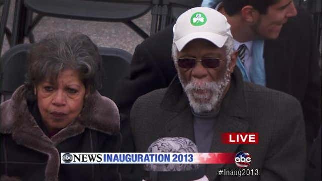 Inauguration Day In Post-Racial America: George Stephanopoulos Thinks Bill Russell Looks Like Morgan Freeman