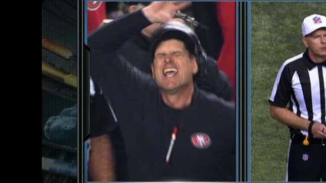 Jim Harbaugh's Failed Challenge Freakout Is Even Better In Extreme Slow Motion