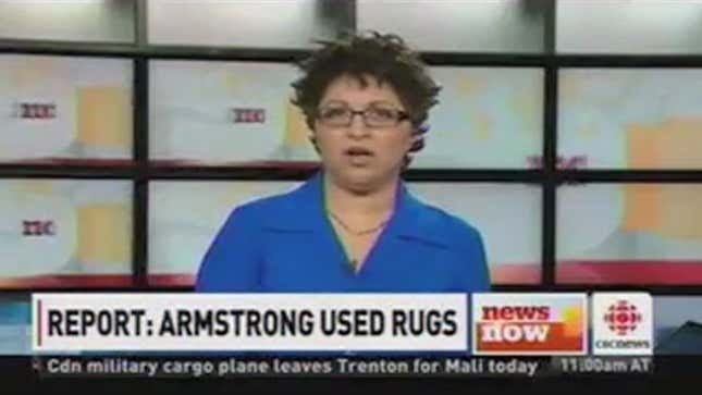 "Armstrong Used Rugs," Says CBC News