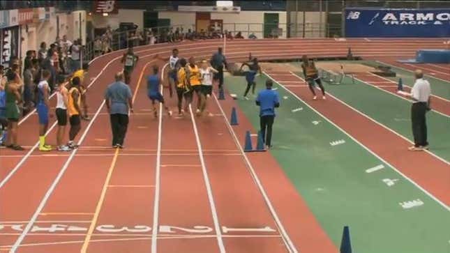 Fight During Race Doesn't Even Interrupt Track Meet