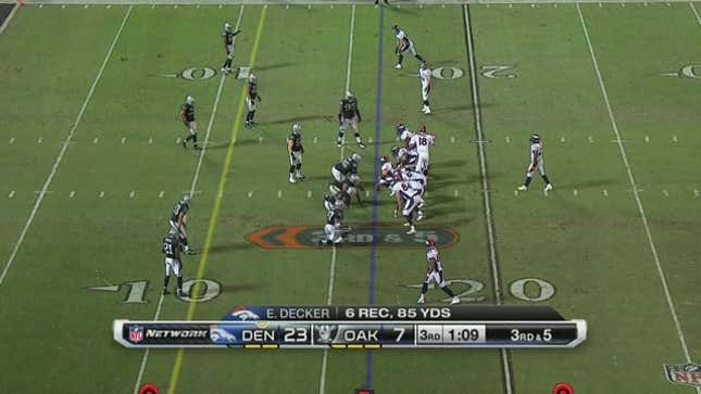 How Did The Raiders Sniff Out This Jailbreak Screen? Maybe Because Peyton Manning Audibled To It With "Prison! Prison!"