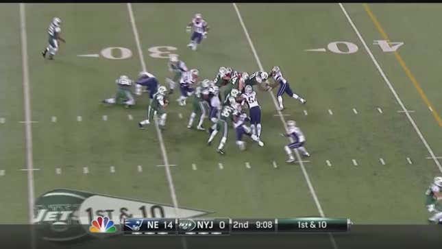 The Jetsiest Jets Play Ever: Mark Sanchez Fumbles After Getting Floored By His Lineman's Ass