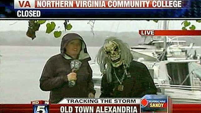 Washington D.C. Fox Affiliate Interviews "Zombie Pirate" For Insight On Hurricane Sandy