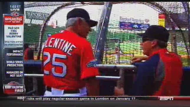 Right After Bobby Valentine Gets Fired, ESPN Runs A Segment About Why He's Still The Manager Of The Red Sox