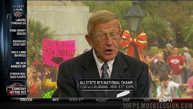 Either Mark May Or Lou Holtz Burped Loudly On ESPN's College Football Halftime Show