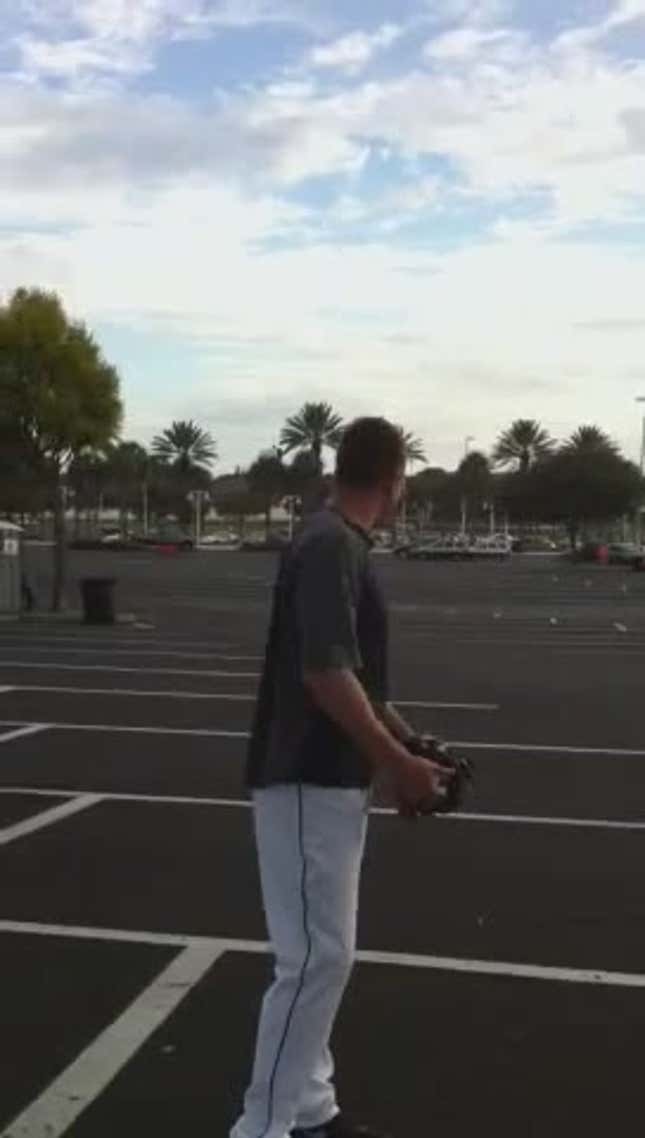 Before Last Night's Game, A Rays Infielder Played Catch In The Parking Lot With Some Tampa Fans