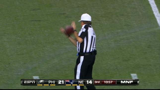 Nothing Better Illustrates The Futility Of Replacement Refs Than This Video Of One Being Hit By A Football