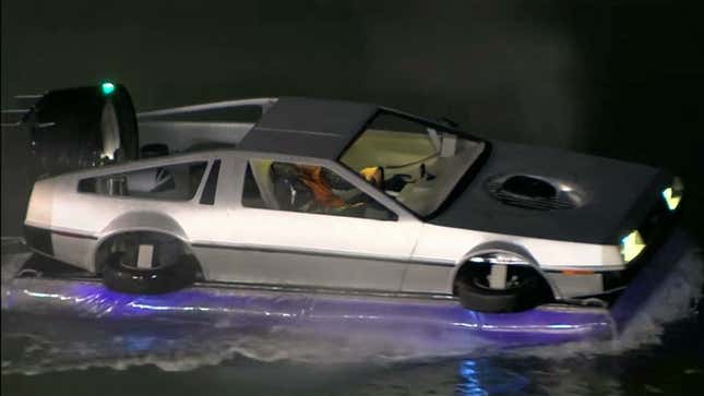 A DeLorean Hovercraft Appeared At Last Night's Giants-Rockies Game