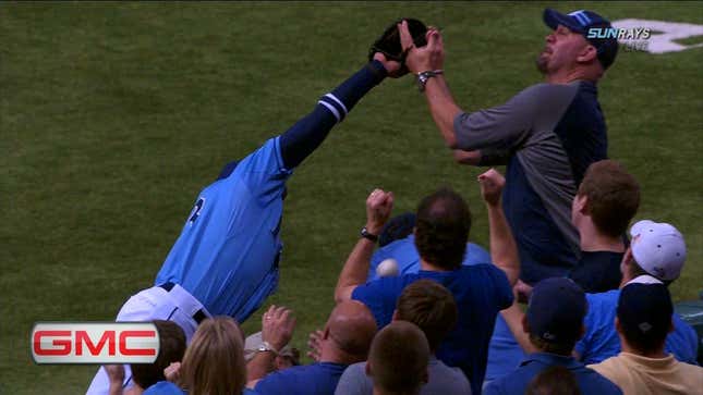 Former NBA Big Man Matt Geiger Was "Relocated" From Tropicana Field For Interfering With Carlos Peña On A Foul Ball