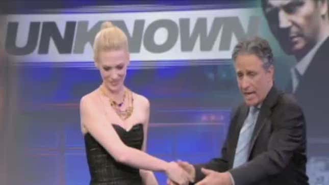 January Jones Awkwardly Disses Her Home State On <em>The Daily Show</em>