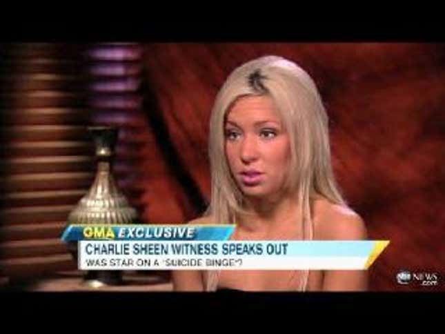 Porn Star Doesn't Take Money To Talk About Sheen Bender