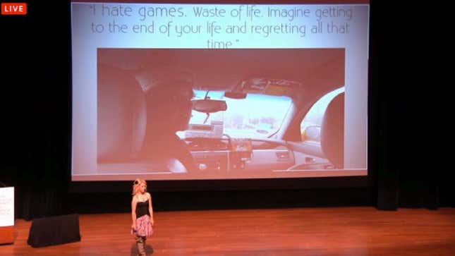'When we are on our deathbeds, will we regret the hours we spent playing games?'