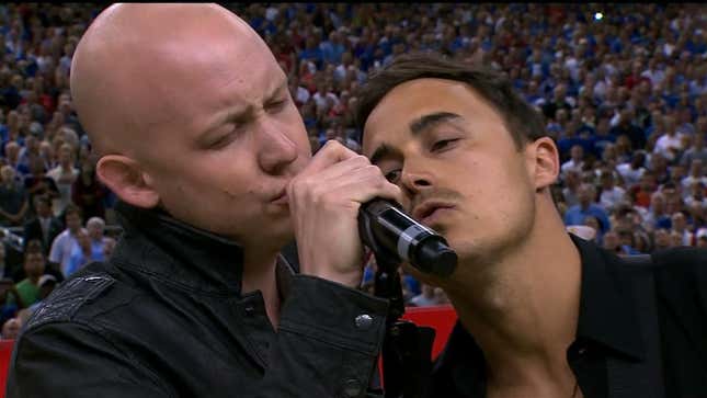 The Fray's Pre-NCAA Title Game National Anthem Performance Was ... Different