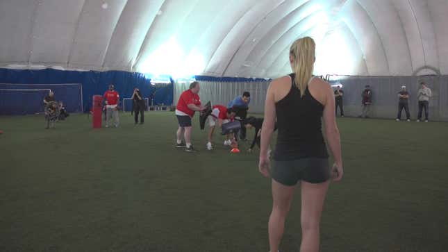Football Commissioner Suffers Possible Concussion While Participating In Drills