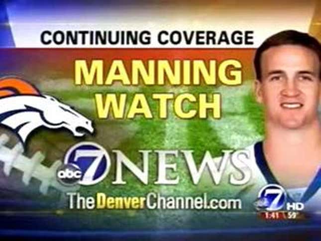 We Interrupt This Report On Performing Breast Self-Exams To Bring You Stalker Video Of Peyton Manning's Plane