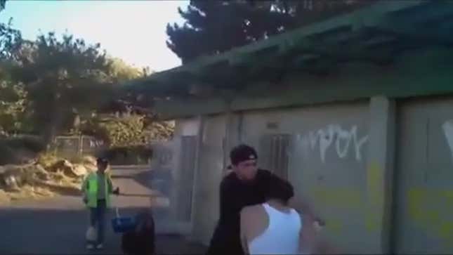 The Small Child/Hockey Enforcer Fight Dynamic Has Spread From NHL To Skate Park