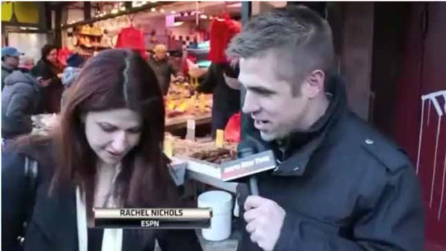ESPN Reporter Doing Linsanity Story In Chinatown Runs Into ESPN Reporter Doing Linsanity Story In Chinatown, Interviews Her
