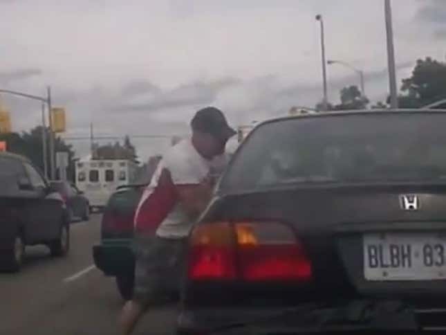 Here's A Canadian Road-Rage Street Fight That Ends With A Handshake And An Attaboy