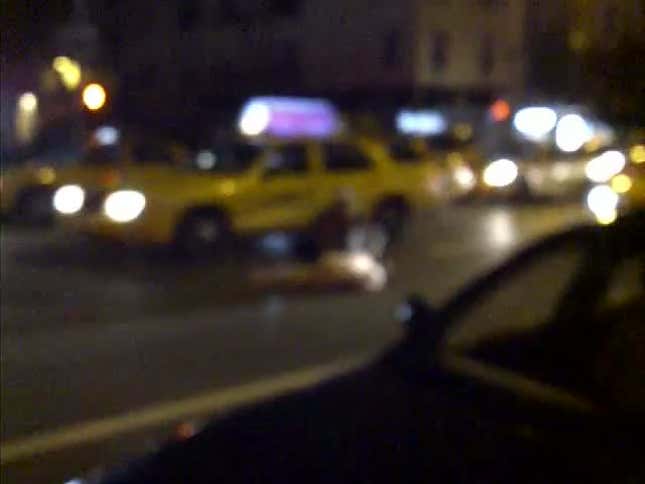 Naked Dude Fights With NYC Bouncer, Runs Into Traffic, Falls Off A Car (NSFW)