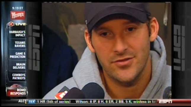 SprtsCntr: Tony Romo Gets Petulant; Plus, More Wisdom From Eduardo Perez