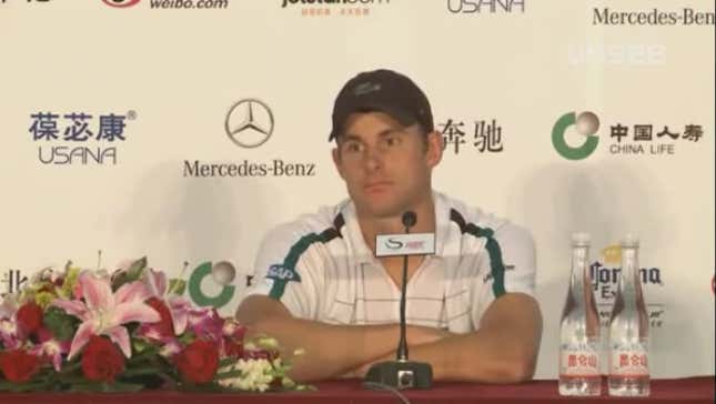 Andy Roddick Gets A Question Andy Roddick Doesn't Like, Storms Out Of Press Conference