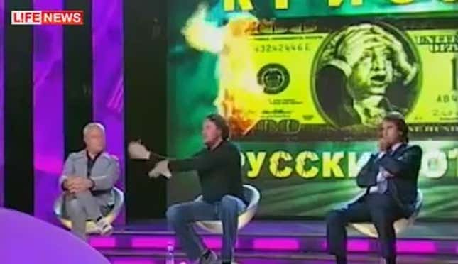 Let's Watch A Russian Oligarch Preemptively Attack A Fellow Tycoon On A Talk Show