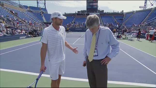 Andy Roddick Totally Flipped Out Over The Court Still Being Wet At The U.S. Open (Video)