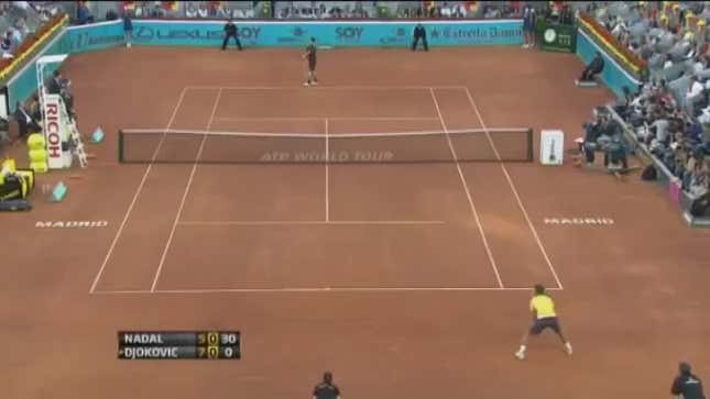 Rafael Nadal Hits A Perfectly Placed Lob From Between His Legs, Just Because He Can
