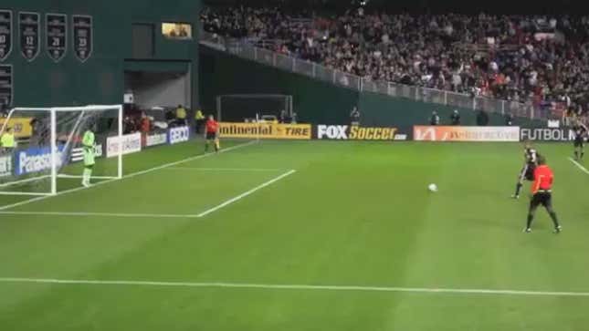 Charlie Davies Attempts To Save His Failed Goal Celebration By Doing "The Bernie"