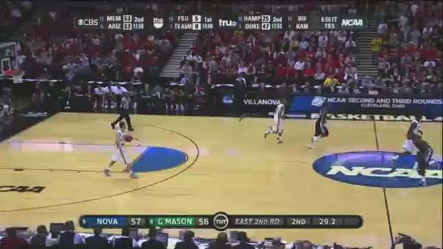 George Mason Welcomes Gus Johnson To The Tournament With A Go-Ahead Three-Pointer To Beat Villanova
