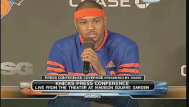 Carmelo Anthony Decided That New York Was The Place To "Bring My Talent"