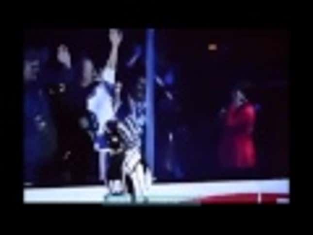 Here's An L.A. Kings Fan Dropping A Child To Catch A Hockey Stick