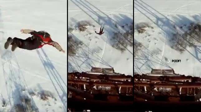 Watch This Guy Survive a 393-Foot Fall Like Wile E. Coyote
